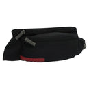 PRADA Sports Waist Bag Nylon Black Gray Silver Auth ar13262-1