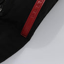 PRADA Sports Waist Bag Nylon Black Gray Silver Auth ar13262-10