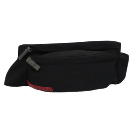 PRADA Sports Waist Bag Nylon Black Gray Silver Auth ar13262 - 0