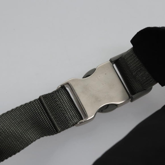 PRADA Sports Waist Bag Nylon Black Gray Silver Auth ar13262