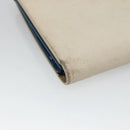CELINE Large Strap Wallet Leather White Auth ar13263-16