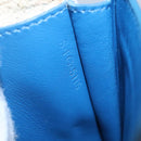 CELINE Large Strap Wallet Leather White Auth ar13263-12
