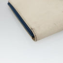 CELINE Large Strap Wallet Leather White Auth ar13263-14