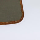 Christian Dior Trotter Canvas Clutch Bag Coated Canvas Brown gold Auth ar13268-16