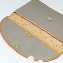 Christian Dior Trotter Canvas Clutch Bag Coated Canvas Brown gold Auth ar13268-9
