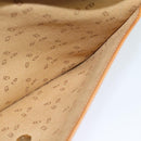 Christian Dior Trotter Canvas Clutch Bag Coated Canvas Brown gold Auth ar13268-18