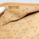 Christian Dior Trotter Canvas Clutch Bag Coated Canvas Brown gold Auth ar13268-11