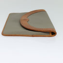Christian Dior Trotter Canvas Clutch Bag Coated Canvas Brown gold Auth ar13268-4