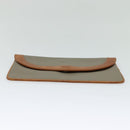 Christian Dior Trotter Canvas Clutch Bag Coated Canvas Brown gold Auth ar13268-6