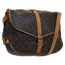 LOUIS VUITTON Monogram Saumur 35 Shoulder Bag M42254 LV Auth ar13275-1