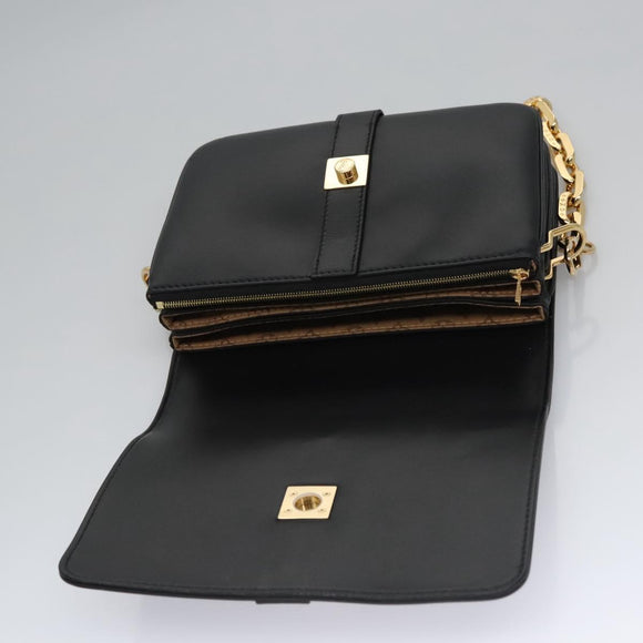 LOUIS VUITTON Rendezvous Shoulder Bag Leather Black M57743 LV Auth ar13279A