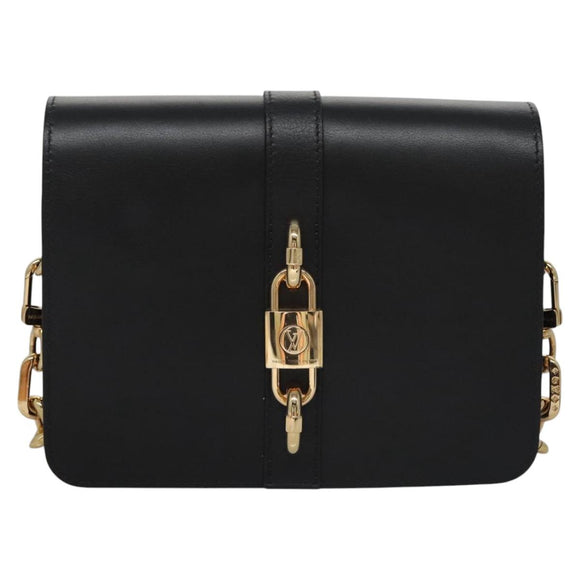 LOUIS VUITTON Rendezvous Shoulder Bag Leather Black M57743 LV Auth ar13279A