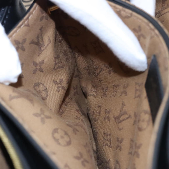 LOUIS VUITTON Rendezvous Shoulder Bag Leather Black M57743 LV Auth ar13279A