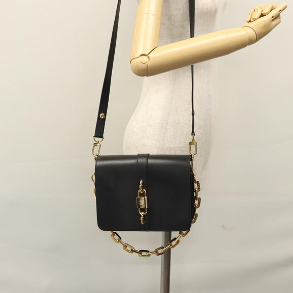 LOUIS VUITTON Rendezvous Shoulder Bag Leather Black M57743 LV Auth ar13279A