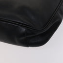 GUCCI Bamboo Hand Bag Leather 2way Black Gold Auth ar13291-15