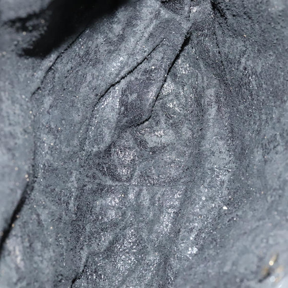 GUCCI Bamboo Hand Bag Leather 2way Black Gold Auth ar13291