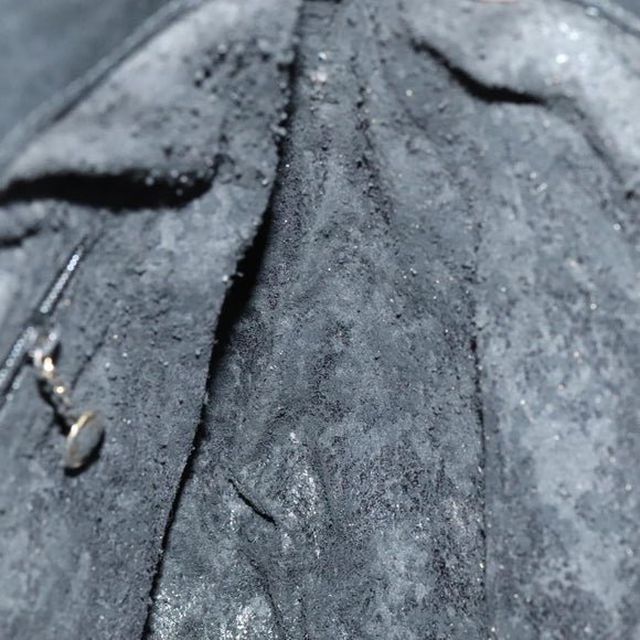 GUCCI Bamboo Hand Bag Leather 2way Black Gold Auth ar13291