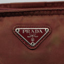 PRADA Shoulder Bag Nylon Wine Red Auth ar13308-18