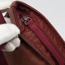 PRADA Shoulder Bag Nylon Wine Red Auth ar13308-10