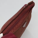 PRADA Shoulder Bag Nylon Wine Red Auth ar13308-6