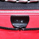 CELINE Chain Shoulder Bag Enamel Black Silver Auth ar13323-22