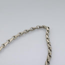 CELINE Chain Shoulder Bag Enamel Black Silver Auth ar13323-14