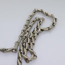 CELINE Chain Shoulder Bag Enamel Black Silver Auth ar13323-8