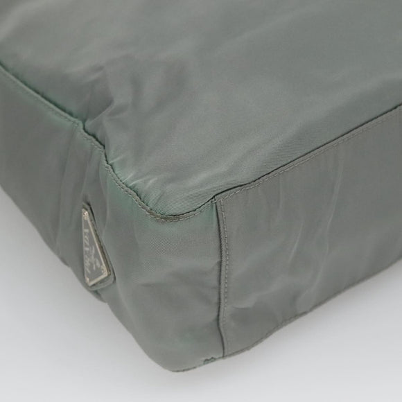 PRADA Tote Bag Nylon Gray Silver Auth ar13324