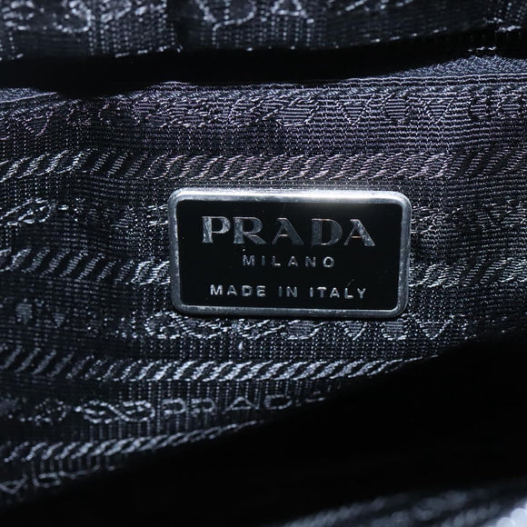 PRADA Tote Bag Nylon Gray Silver Auth ar13324