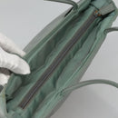 PRADA Tote Bag Nylon Gray Silver Auth ar13324-6