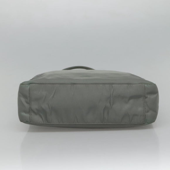 PRADA Tote Bag Nylon Gray Silver Auth ar13324