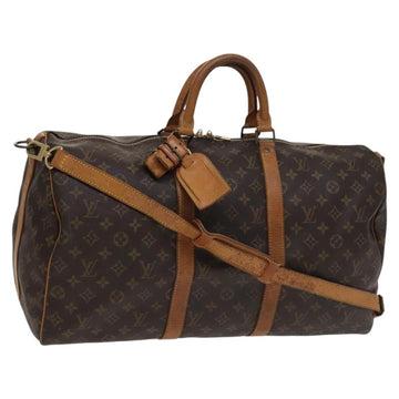 LOUIS VUITTON Monogram Keepall Bandouliere 50 Boston Bag M41416 LV Auth ar13326
