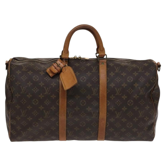 LOUIS VUITTON Monogram Keepall Bandouliere 50 Boston Bag M41416 LV Auth ar13326