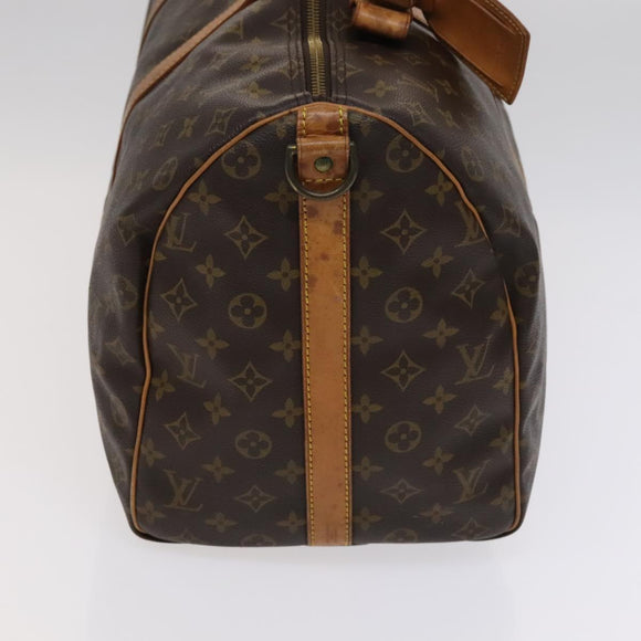 LOUIS VUITTON Monogram Keepall Bandouliere 50 Boston Bag M41416 LV Auth ar13326