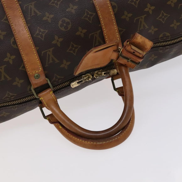 LOUIS VUITTON Monogram Keepall Bandouliere 50 Boston Bag M41416 LV Auth ar13326