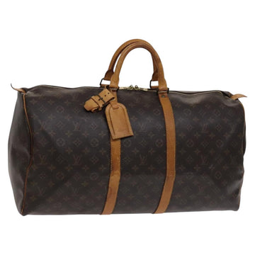 LOUIS VUITTON Monogram Keepall 55 Boston Bag M41424 LV Auth ar13328