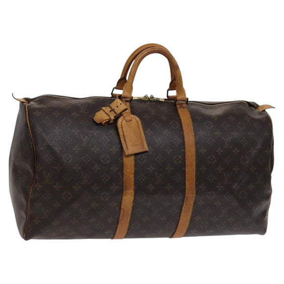 LOUIS VUITTON Monogram Keepall 55 Boston Bag M41424 LV Auth ar13328
