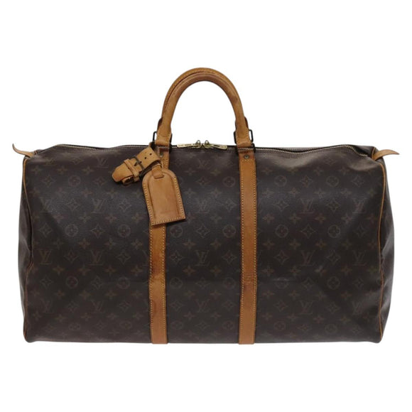 LOUIS VUITTON Monogram Keepall 55 Boston Bag M41424 LV Auth ar13328