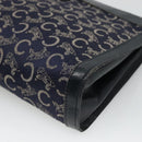 CELINE C Sulky Clutch Bag Canvas Navy Auth ar13331-14