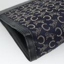 CELINE C Sulky Clutch Bag Canvas Navy Auth ar13331-15