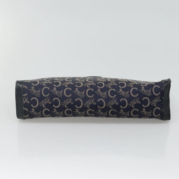 CELINE C Sulky Clutch Bag Canvas Navy Auth ar13331