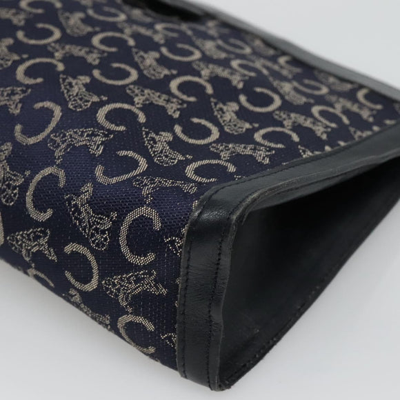 CELINE C Sulky Clutch Bag Canvas Navy Auth ar13331