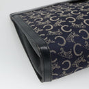 CELINE C Sulky Clutch Bag Canvas Navy Auth ar13331-8