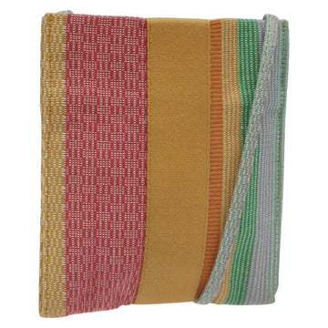 HERMES NY Madison store only Pochette Bag Canvas Multicolor Auth ar13335