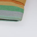 HERMES NY Madison store only Pochette Bag Canvas Multicolor Auth ar13335-16