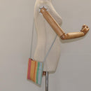 HERMES NY Madison store only Pochette Bag Canvas Multicolor Auth ar13335-17