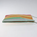 HERMES NY Madison store only Pochette Bag Canvas Multicolor Auth ar13335-3