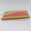 HERMES NY Madison store only Pochette Bag Canvas Multicolor Auth ar13335-4