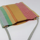 HERMES NY Madison store only Pochette Bag Canvas Multicolor Auth ar13335-6