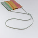 HERMES NY Madison store only Pochette Bag Canvas Multicolor Auth ar13335-7